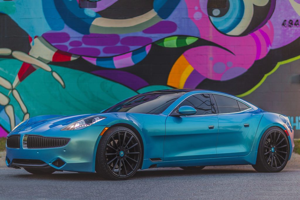 Chrome Fisker Karma